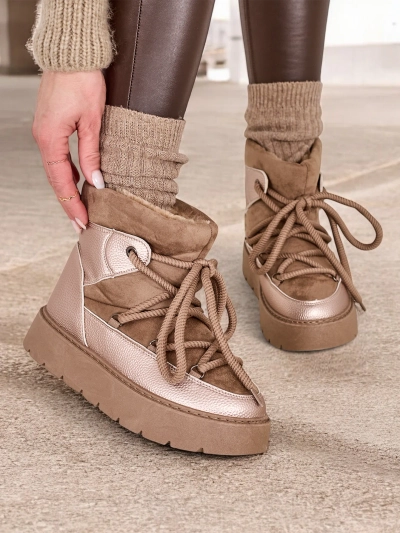 Royalfashion Damen Schnürschneestiefel Iniuc