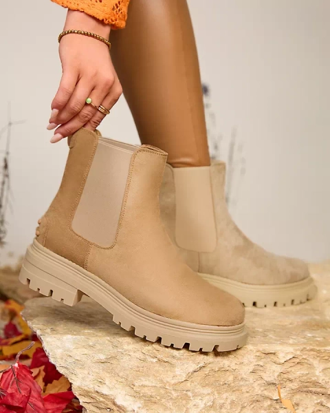 Royalfashion Damen Isolierte Stiefel in camel Comfy Walk