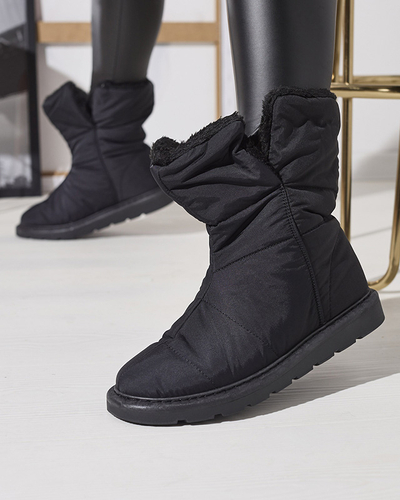 Schwarze Damenstiefel a'la Schneestiefel Kalioli Footwear