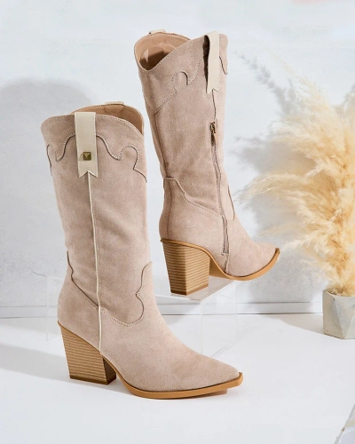 Royalfashion Damen Cowboystiefel mit Absatz Kowib