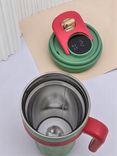 Royalfashion Thermobecher mit Auslauf und Temperatursensor Kaffeebecher