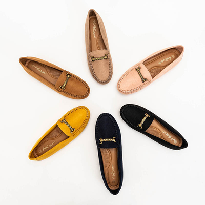 Marineblauer Damenmokassin mit Seriti-Ornament - Schuhe