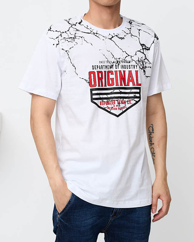 Weißes Herren-T-Shirt mit Aufdruck - Kleidung