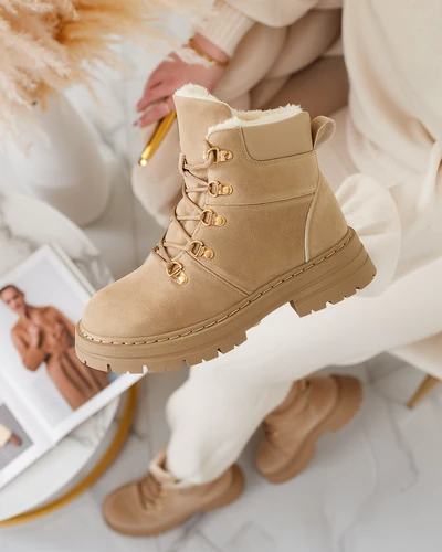 Royalfashion Hellbraune Damen Trapper Develier