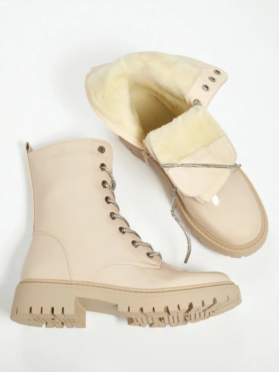 Lackierte Damen Schnürstiefeletten Fjorra