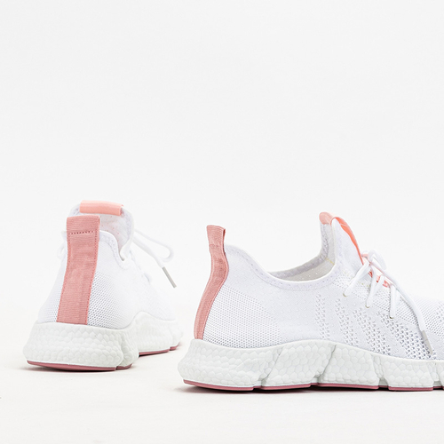 Білі жіночі кросівки з рожевими вставками Baym