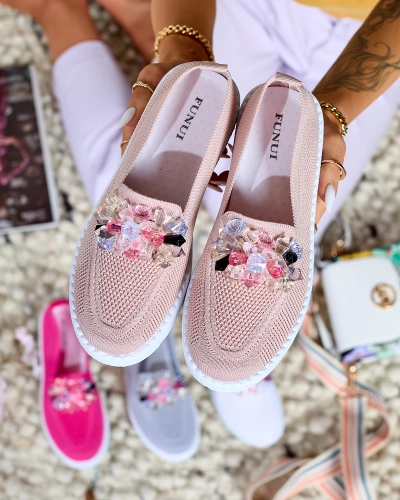 Royalfashion Rosa Damen verzierte Halbschuhe Enweta