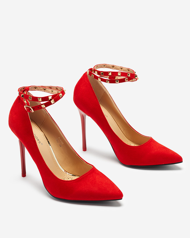 Rote Damen-High-Heels mit Knöchelriemchen Altans - Schuhe