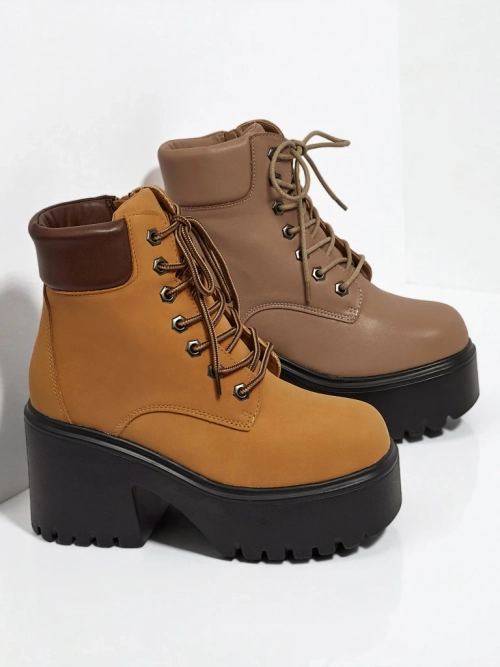 Ботильйони жіночі еко замшеві на підборах-стовпчику та платформі Tavlissa