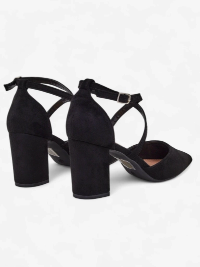 Royalfashion Damen‑Pumps aus Öko‑Kunstwildleder mit Kanastru‑Riemen