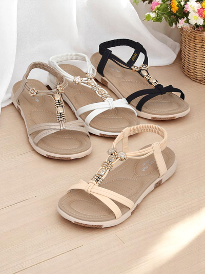 Royalfashion Damensandalen mit Verzierungen Veve