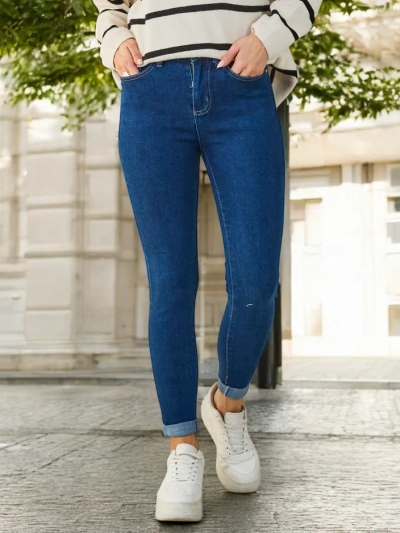 Royalfashion Baumwoll-Damen Skinny Jeans