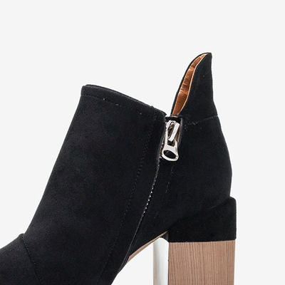 Schwarze Damenstiefel mit Ausschnitten Cintura - Schuhe