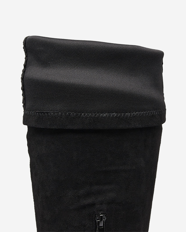 Schwarze Overknee-Stiefel für Damen Netirit - Schuhe