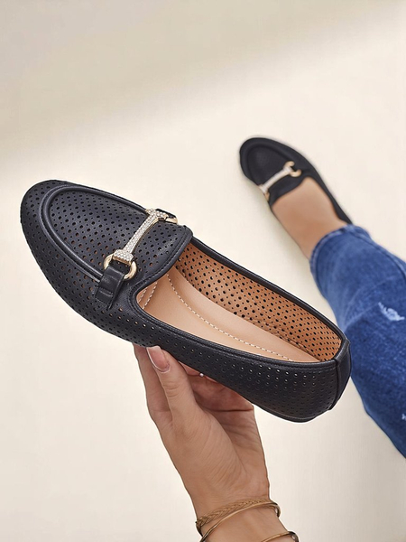 Royalfashion Rafalle Damen-Loafer mit Lochmuster