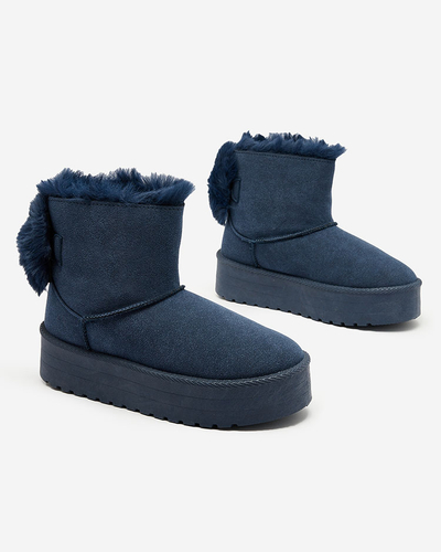 Royalfashion Damenstiefel a'la Schneestiefel in schwarz Goroggo