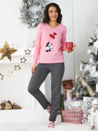 Royalfashion Damen Baumwoll-2-teiliger Schlafanzug