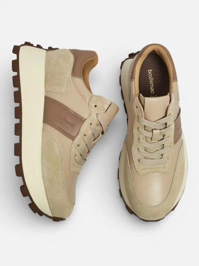 Sportliche Damen-Sneakers aus Naturleder Naterre