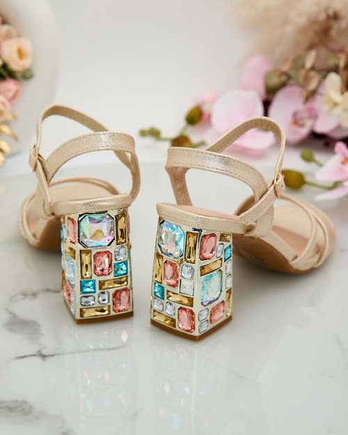 Жіночі босоніжки Royalfashion Solepte зі стразами