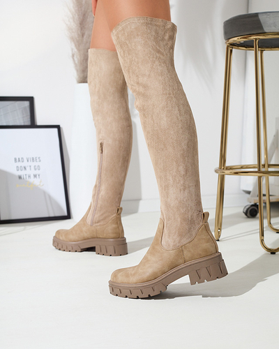 Damenstiefel in khaki Farbe Liki - Footwear