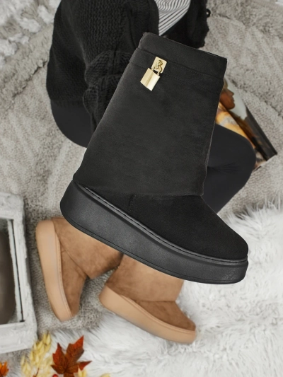 Kurze Damen-Schneestiefel mit abnehmbarem Schaft Elizze