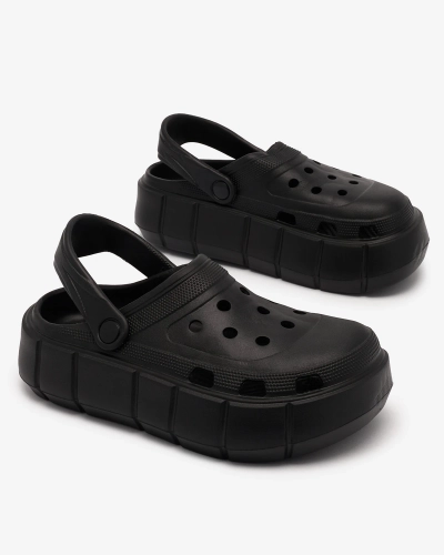 Royalfashion Schwarze Damen-Flip-Flops mit durchbrochener Verzierung Mightty