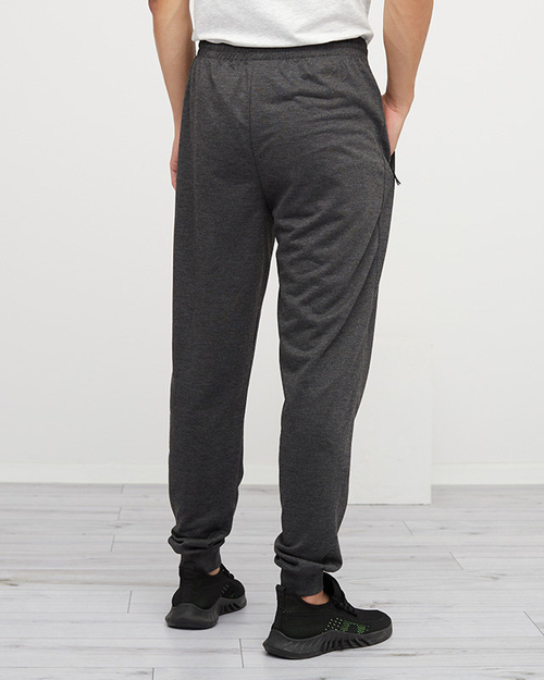 Чоловічі темно-сірі спортивні штани на шнурках - одяг