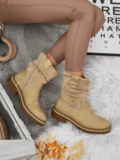 Höhere Damenstiefeletten aus Öko-Wildleder Liora