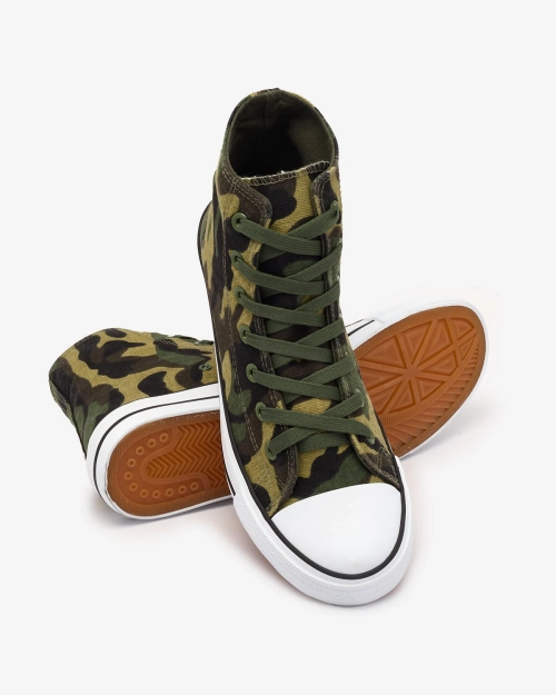 Зелені чоловічі кросівки з візерунком моро Adoisso - Взуття