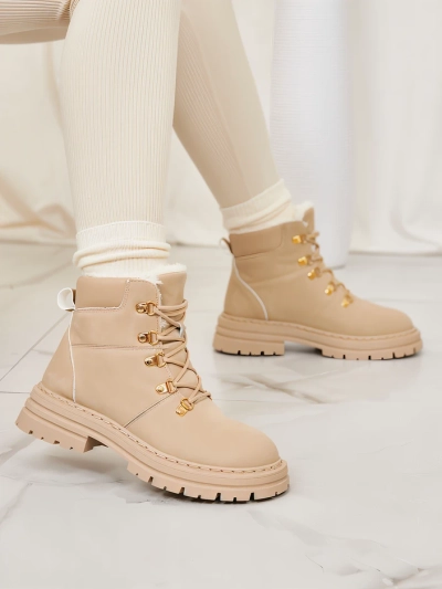 Royalfashion Beige Damen Develier Trappers