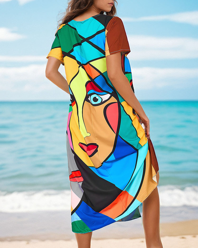 Royalfashion Damen gemustertes Printkleid