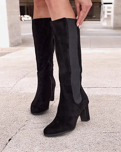 Royalfashion Damen Kniehohe Stiefel Wrioloc