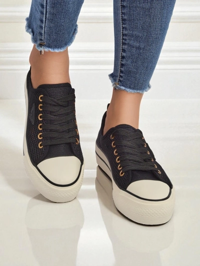 Royalfashion Damen-Lochmuster-Sneaker Rebbse