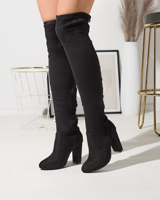 Wide Fit Enge Overknee Stiefel Schwarz Anna Field Wide Fit