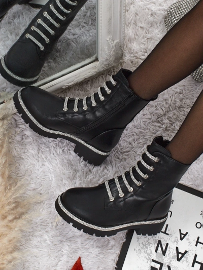 Öko-Leder Schnürstiefeletten Damen Lunara