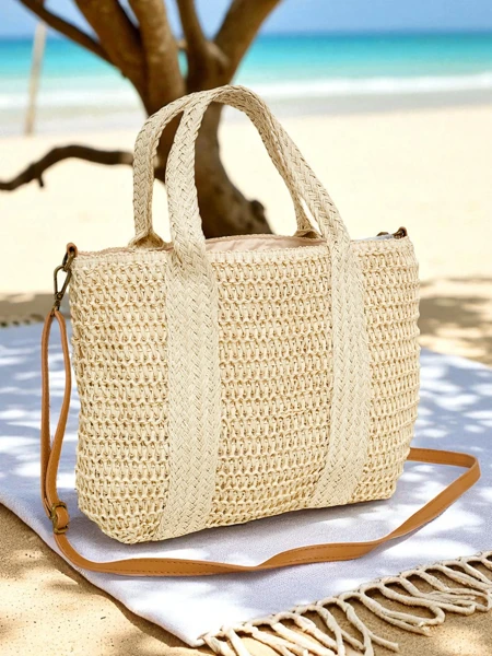 Royalfashion Große Strohtasche für Damen Bella Paglia