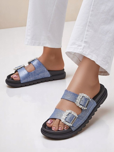 Royalfashion Damen-Slides mit Schnallen Mrs Aurora
