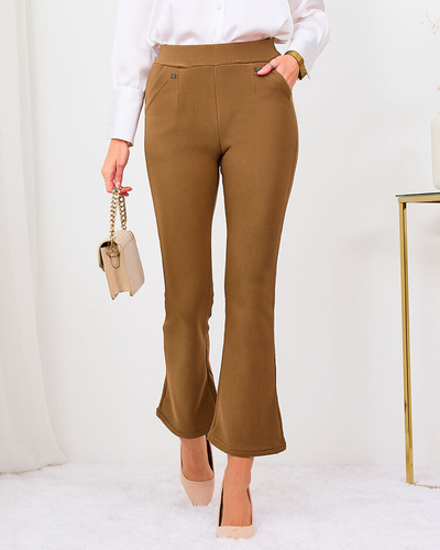 Royalfashion Schwarz Damen Öko-Leder-Leggings a'la bells