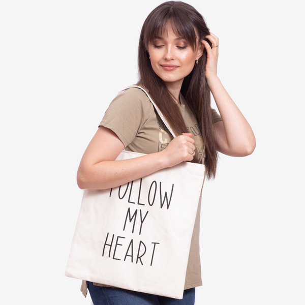 Weiße Stofftasche mit der Aufschrift - Zubehör