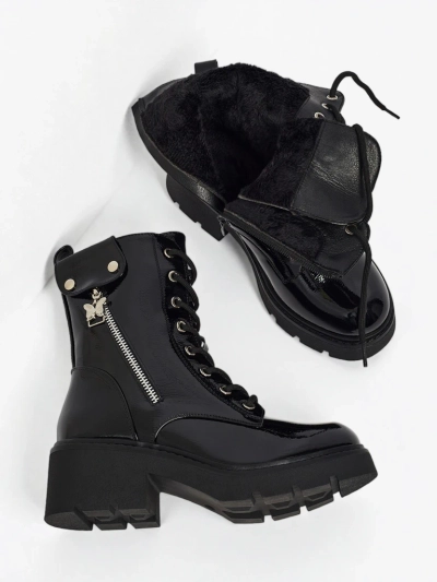 Damen Lack Worker Boots Seray