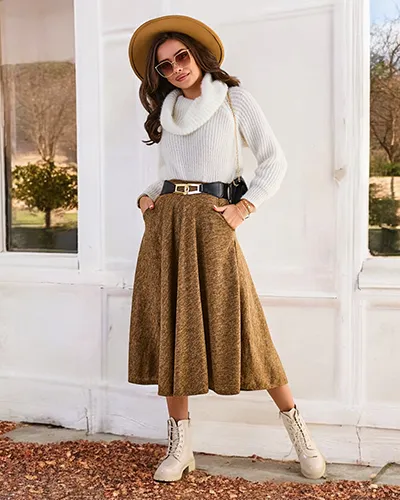 Royalfashion Damen-Midirock