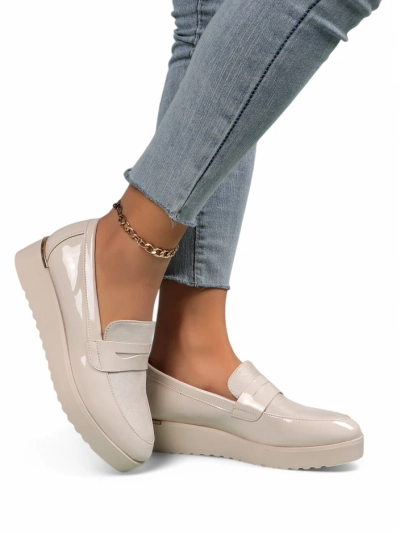 Royalfashion Damen Lackmokassins Afidale