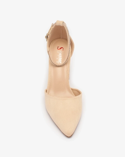 Royalfashion Beige Damen Pumps mit Zirkonen Britica