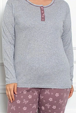 Royalfashion Жіночий бавовняний комплект піжами з метеликами, великий розмір