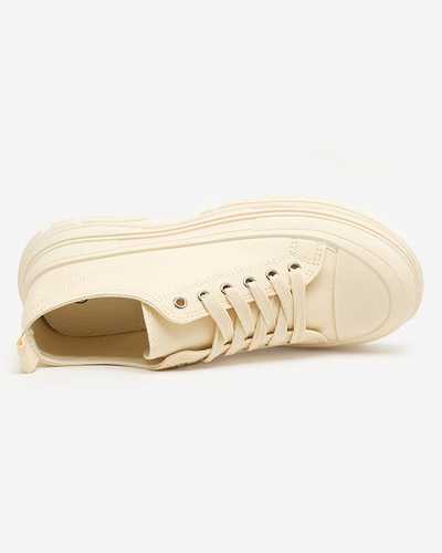 OUTLET Sportliche Turnschuhe für Damen in Beige Ohema - Schuhe
