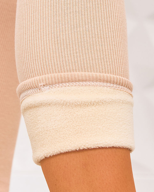 Royalfashion Жіночі ребристі утеплені легінси