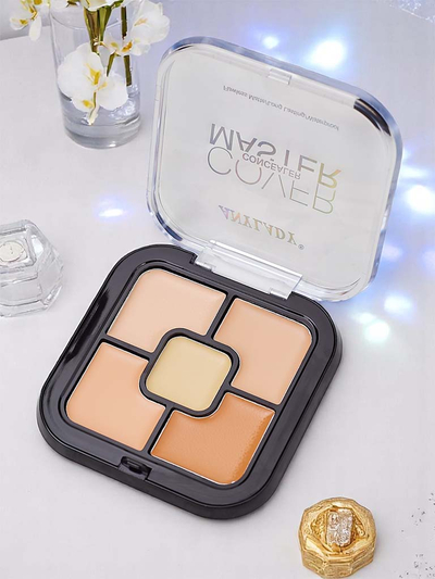 Mattierende und wasserfeste Contouring-Palette mit 5 Concealern in Nude-Tönen 01
