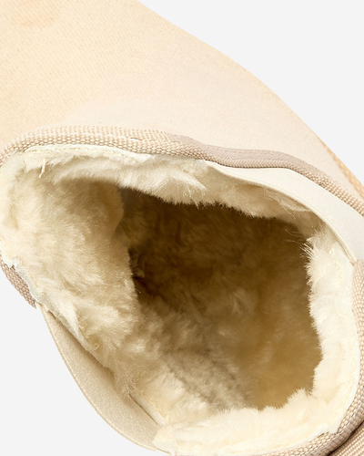 Royalfashion Beige Damen Plateau Schneestiefel Stiellsia