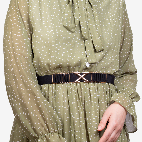 Schwarzer elastischer Taillenverschluss für Damen Rückenverschluss - Accessoires