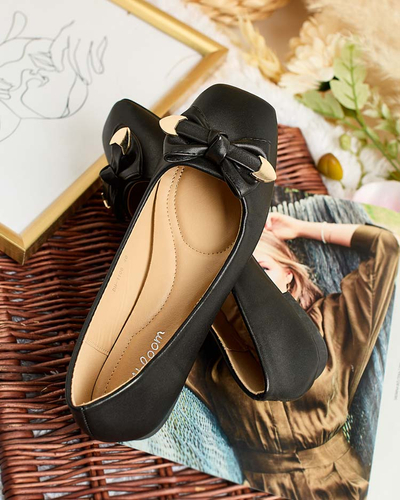 Royalfashion Damen-Ballerinas mit Schleife Fittco